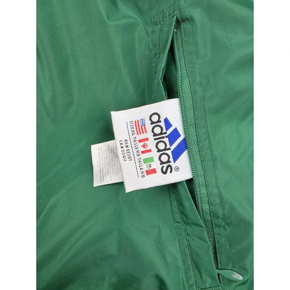 Vintage Adidas Reversible Hooded Full Zip Jacket Embroidered Logo Men Size XL‎